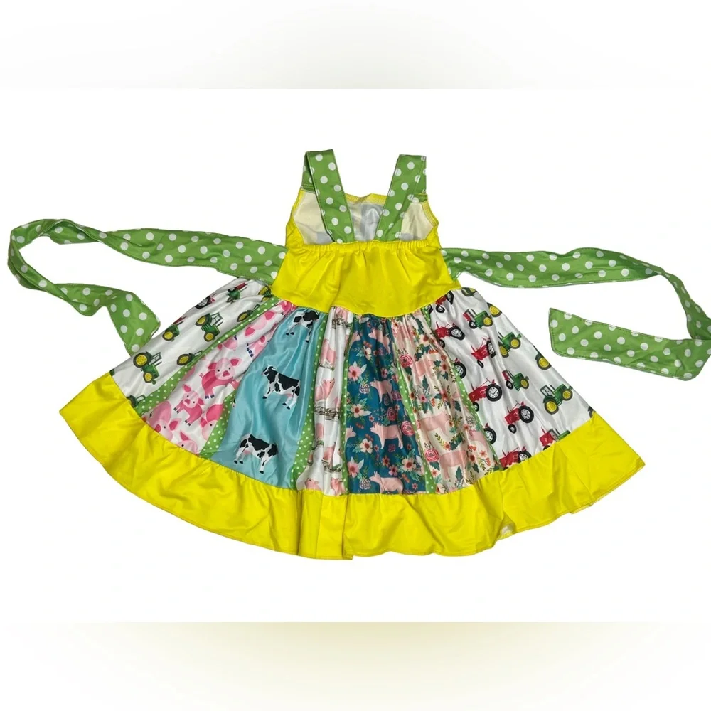 NEW Boutique Girl’s Farm Animals Summer Dress size 12/18 Months - Picture 7 of 10